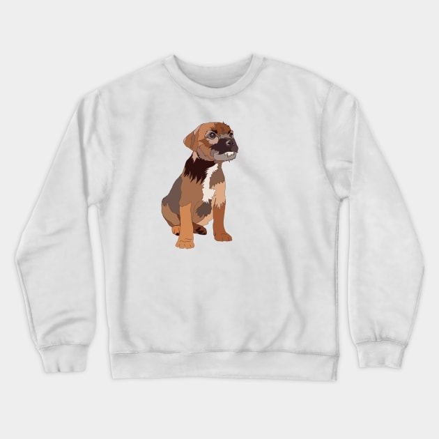 Border terrier puppy Crewneck Sweatshirt by Leamini20